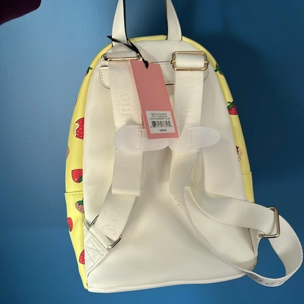 Juicy Couture Yellow Strawberry Backpack NWT